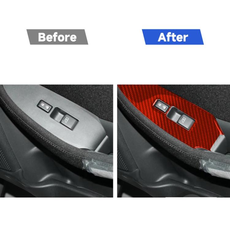 Car Carbon Fiber Vice Driving Side Door Lift Control Decorative Sticker for Nissan 370Z / Z34 2009-, Left Drive, Vice Driving Side Lift Control, Left Drive