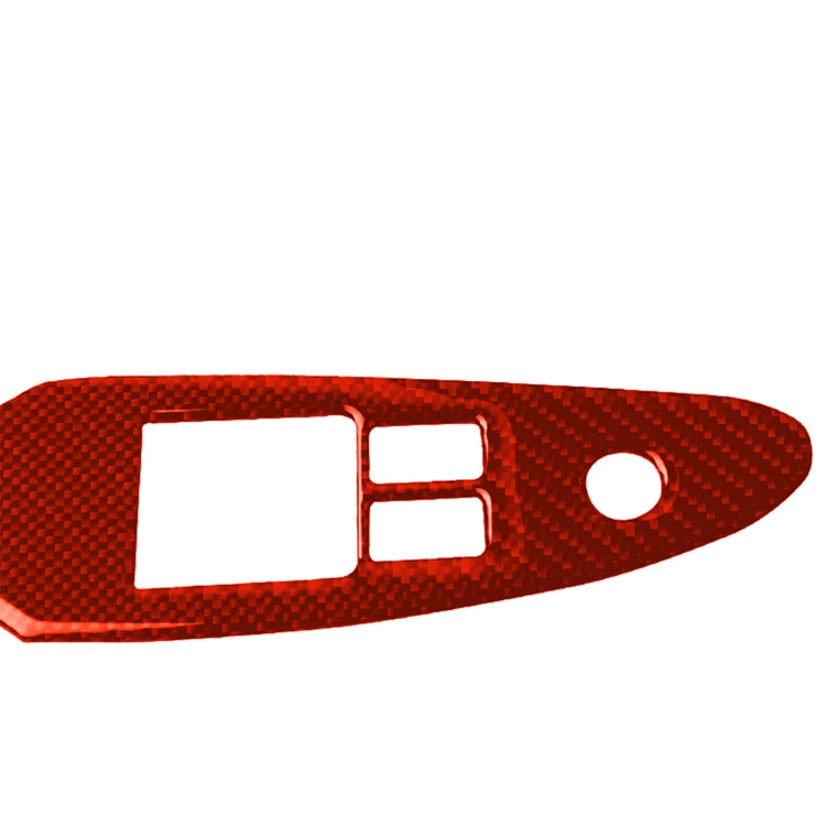 Car Carbon Fiber Main Driving Side Door Lift Control Decorative Sticker for Nissan 370Z / Z34 2009-, Left Drive Low-configured, Main Driving Side Lift Control, Left Drive