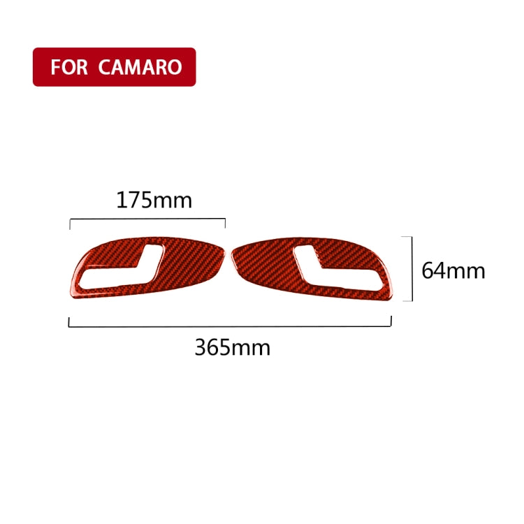 Car Carbon Fiber Seat Adjustment Panel Decorative Sticker for Chevrolet Camaro 2017-2019, Left and Right Drive Universal, Seat Adjustment Panel