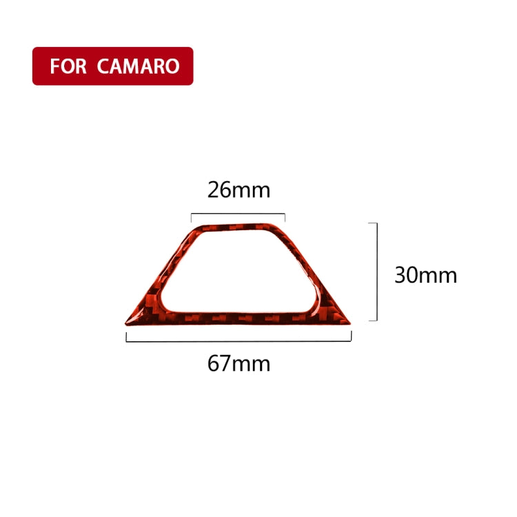 Car Carbon Fiber Warning Light Decorative Sticker for Chevrolet Camaro 2017-2019, Left and Right Drive Universal