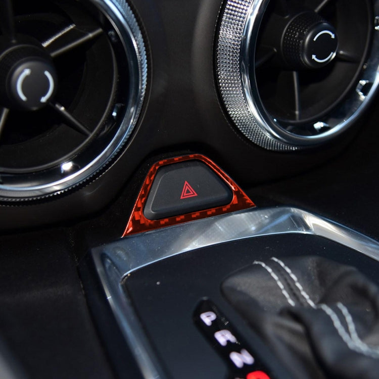 Car Carbon Fiber Warning Light Decorative Sticker for Chevrolet Camaro 2017-2019, Left and Right Drive Universal