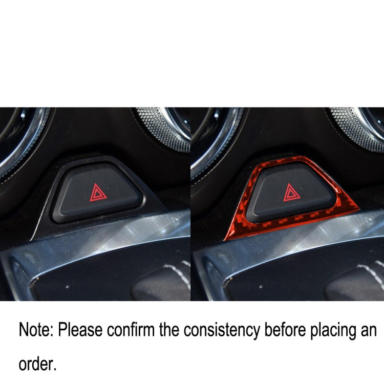 Car Carbon Fiber Warning Light Decorative Sticker for Chevrolet Camaro 2017-2019, Left and Right Drive Universal