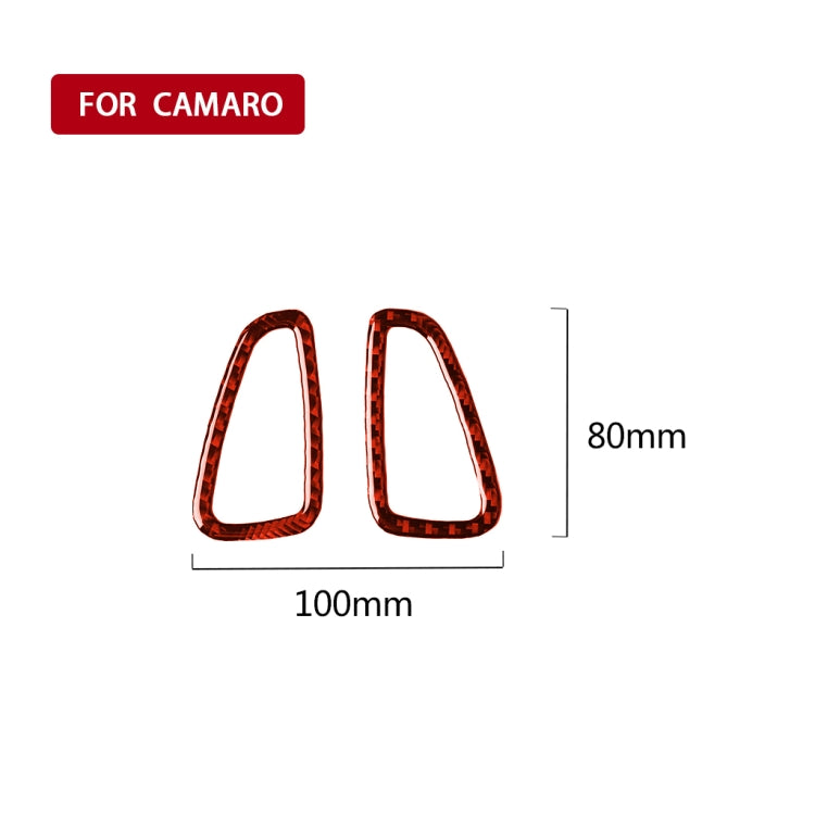 Car Carbon Fiber Dashboard Air Outlet Decorative Sticker for Chevrolet Camaro 2017-2019, Left and Right Drive Universal, Dashboard Air Outlet