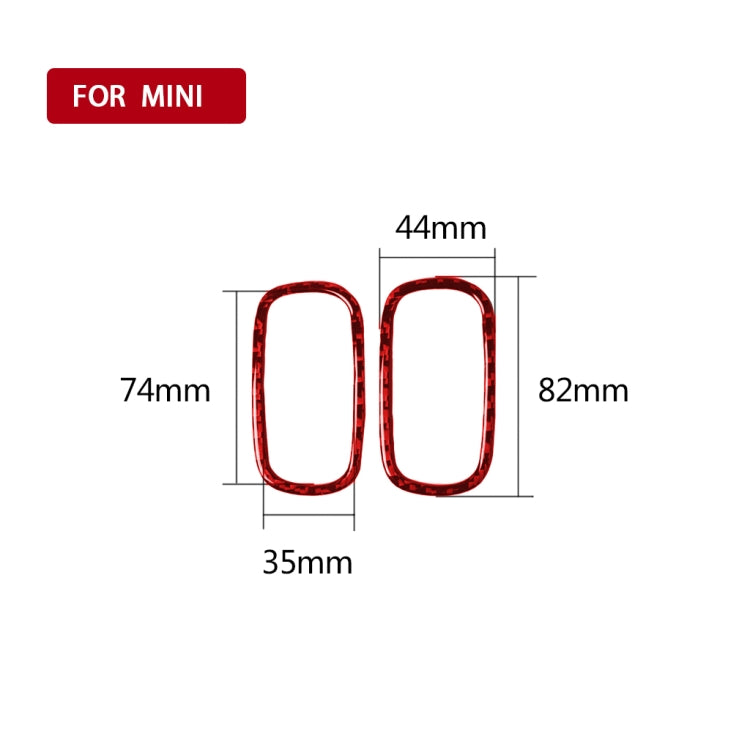 Car Carbon Fiber Air Outlet Frame Decorative Sticker for BMW Mini F60, Left and Right Drive Universal, Air Outlet Frame