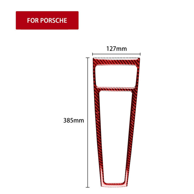 Car Carbon Fiber Gear Panel Decorative Sticker for Porsche Macan 2014-2021, Left and Right Drive Universal, Gear Panel