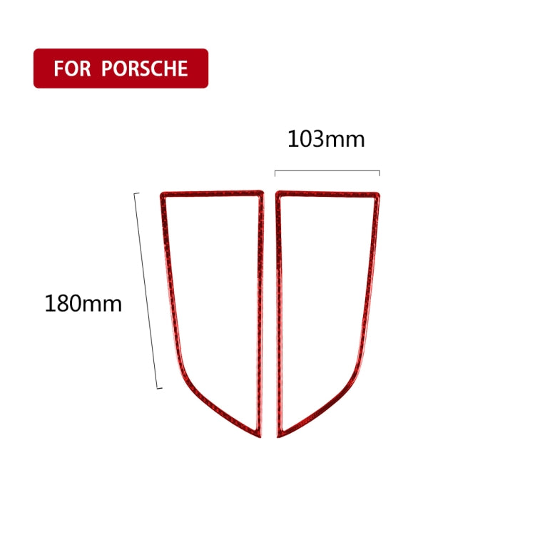 Car Carbon Fiber Dashboard Air Outlet Panel Decorative Sticker for Porsche Macan 2014-2021, Left and Right Drive Universal, Dashboard Air Outlet Panel