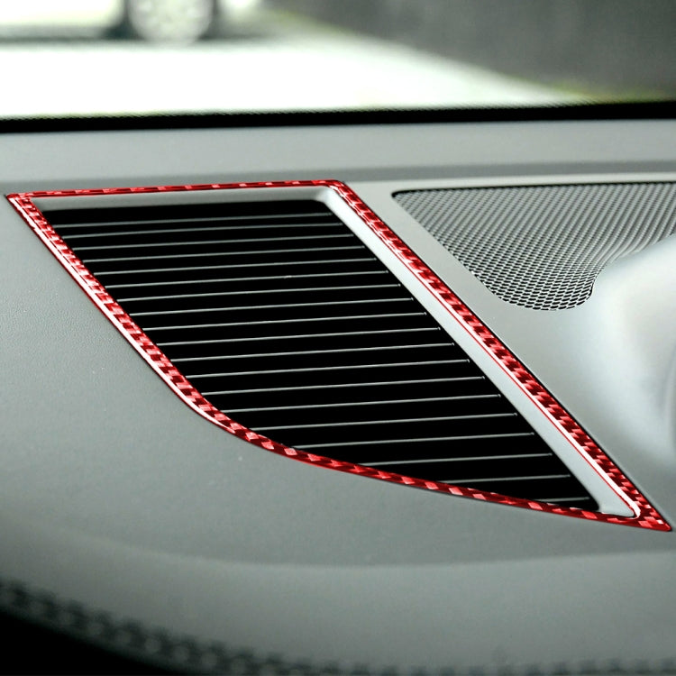 Car Carbon Fiber Dashboard Air Outlet Panel Decorative Sticker for Porsche Macan 2014-2021, Left and Right Drive Universal, Dashboard Air Outlet Panel