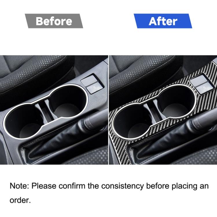 Car Carbon Fiber Rear Water Cup Holder Panel A Decorative Sticker for Toyota Corolla / Levin 2014-2018, Right Drive, Rear Water Cup Holder Panel A, Right Drive