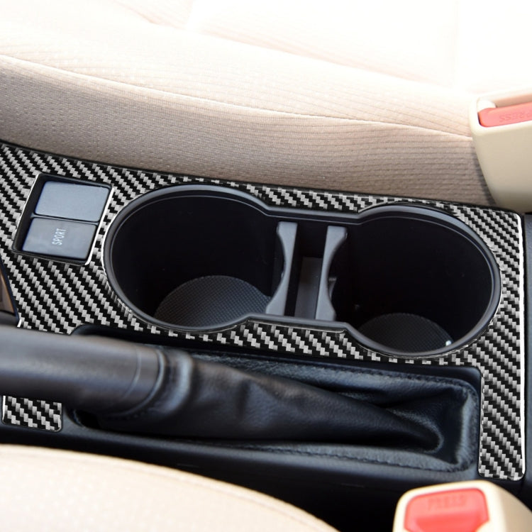 Car Carbon Fiber Rear Water Cup Holder Panel A Decorative Sticker for Toyota Corolla / Levin 2014-2018, Left Drive, Rear Water Cup Holder Panel A, Left Drive