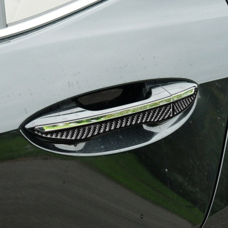 Car Carbon Fiber Door Outside Handle Decorative Sticker for Toyota Corolla / Levin 2014-2018, Left and Right Drive Universal