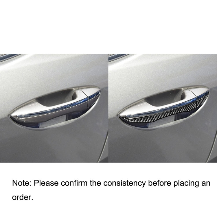 Car Carbon Fiber Door Outside Handle Decorative Sticker for Toyota Corolla / Levin 2014-2018, Left and Right Drive Universal