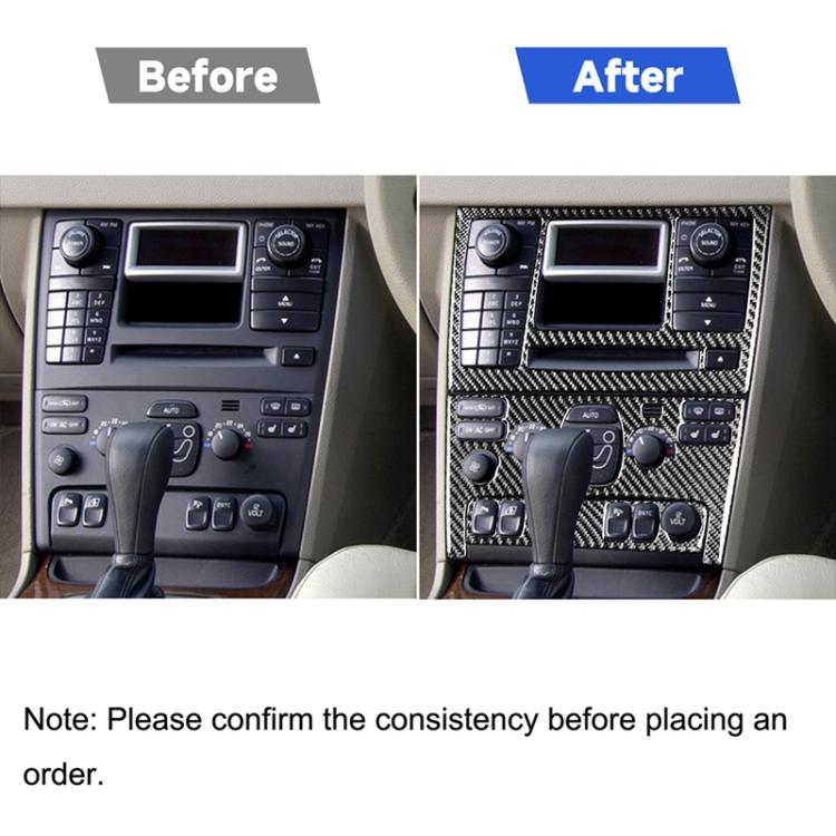 Car Carbon Fiber Control Panel Set A Decorative Sticker for Volvo XC90 2003-2014, Left and Right Drive Universal, Control Panel Set A