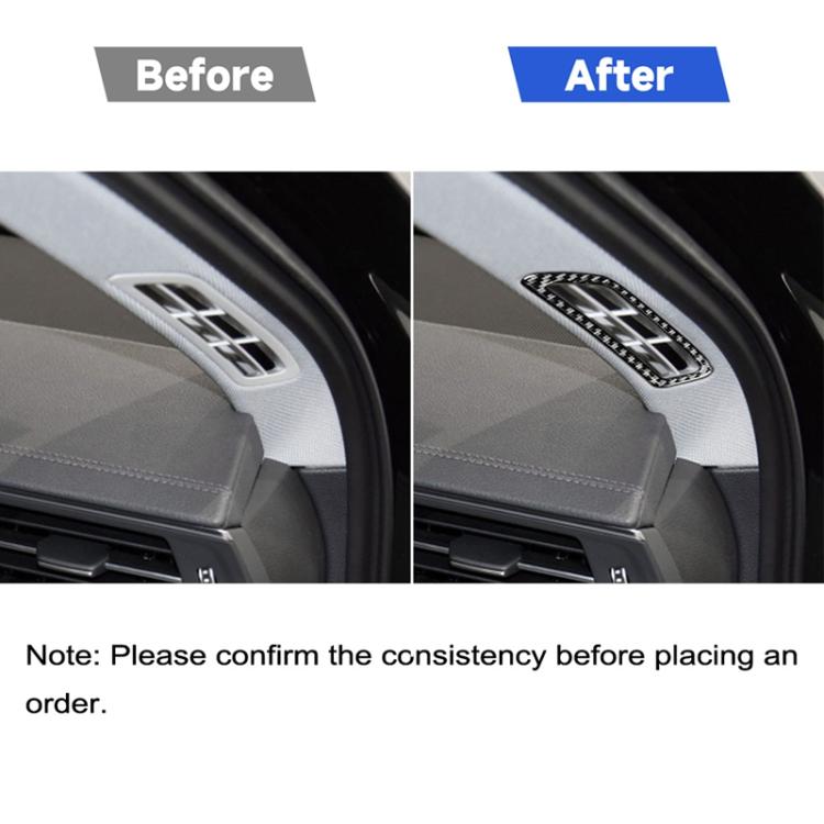 Car Carbon Fiber A-pillar Air Outlet Decorative Sticker for Audi A6L / A7 2019-, Left and Right Drive Universal, A-pillar Air Outlet