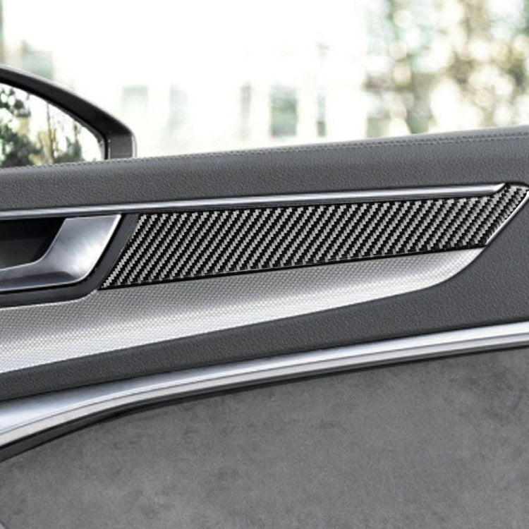 Car Carbon Fiber Door Panel Decorative Sticker for Audi A6L / A7 2019-, Left and Right Drive Universal, Door Panel