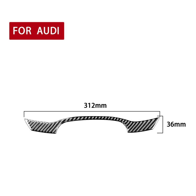 Car Carbon Fiber Dashboard Decorative Sticker for Audi A6L / A7 2019-, Left and Right Drive Universal, Dashboard