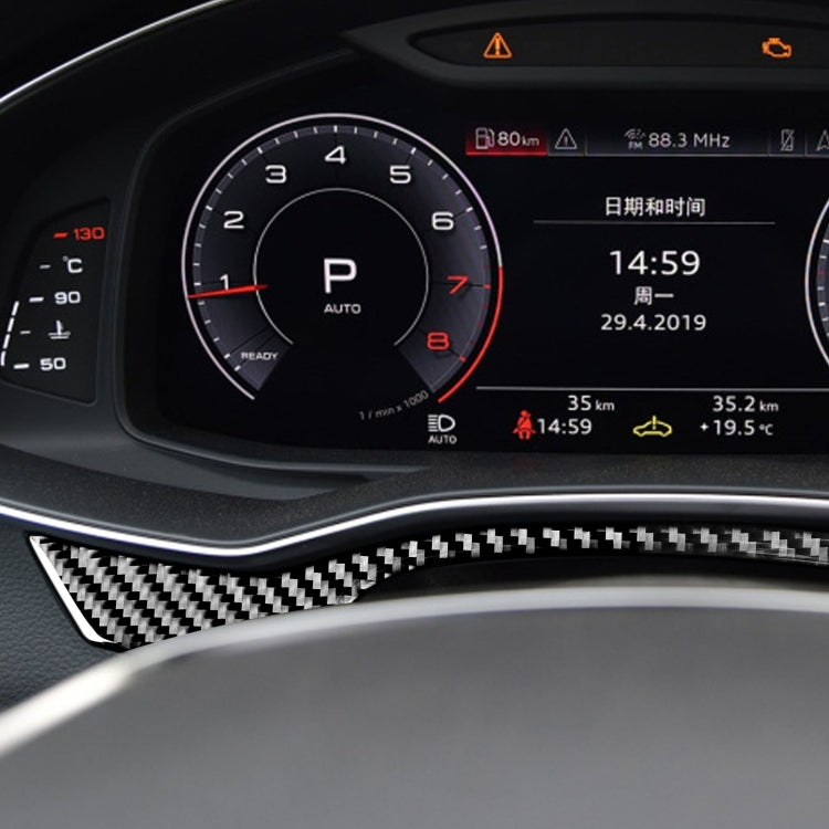 Car Carbon Fiber Dashboard Decorative Sticker for Audi A6L / A7 2019-, Left and Right Drive Universal, Dashboard