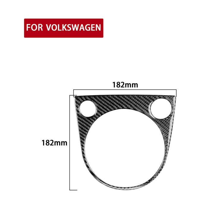 Car Carbon Fiber Gear Panel Frame B Decorative Sticker for Volkswagen Beetle 2012-2019, Left and Right Drive Universal, Gear Panel Frame B