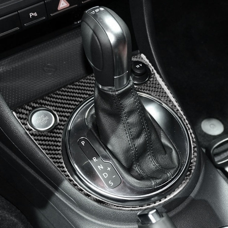 Car Carbon Fiber Gear Panel Frame B Decorative Sticker for Volkswagen Beetle 2012-2019, Left and Right Drive Universal, Gear Panel Frame B