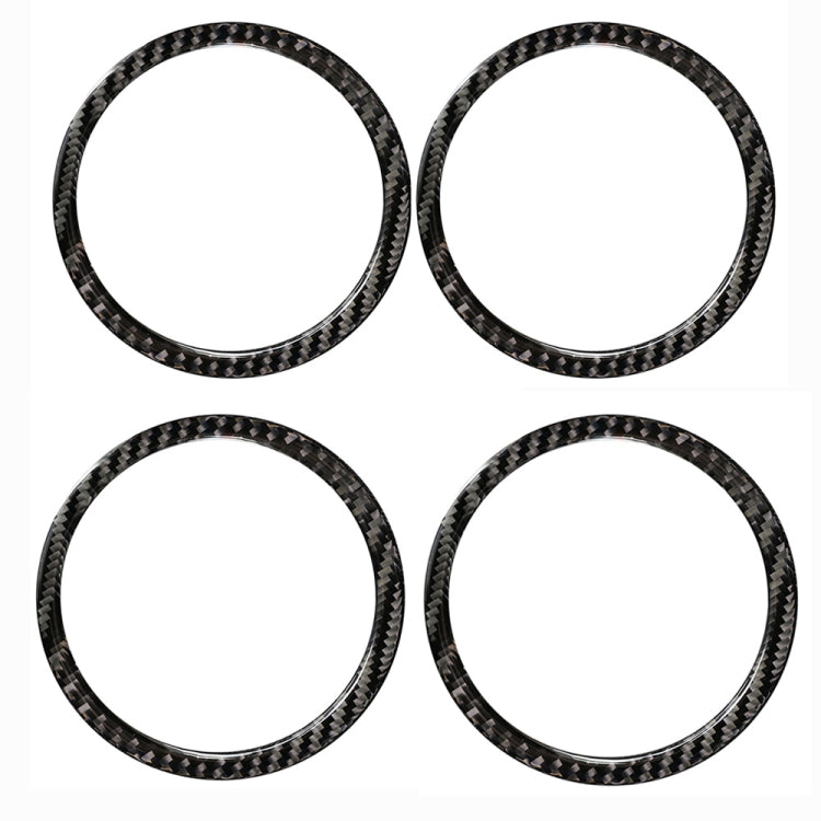 4 PCS Car Carbon Fiber Horn Ring Solid Color Decorative Sticker for BMW G01 X3 2018-2020 / G02 X4 2019-2020, Left and Right Drive Universal, 4 PCS Horn Ring