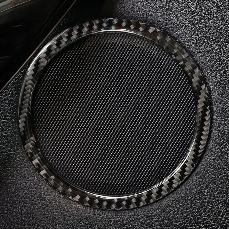 4 PCS Car Carbon Fiber Horn Ring Solid Color Decorative Sticker for BMW G01 X3 2018-2020 / G02 X4 2019-2020, Left and Right Drive Universal, 4 PCS Horn Ring