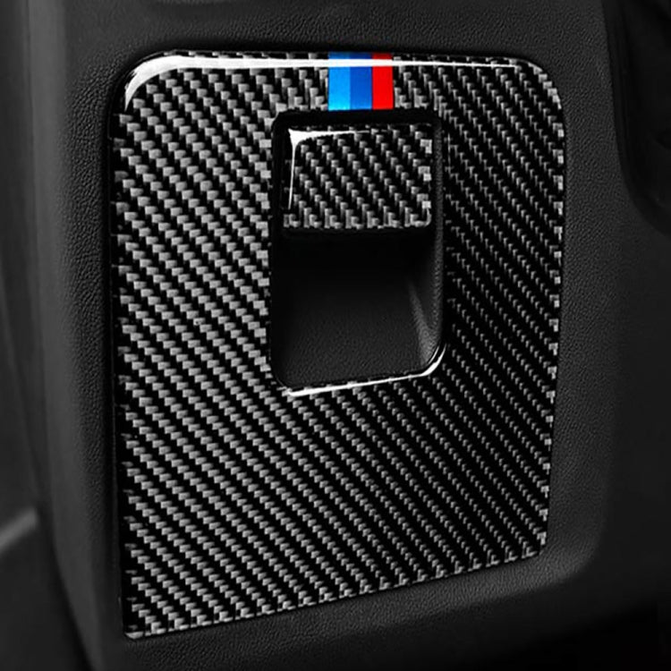 Car Carbon Fiber Storage Box Panel 3-color Decorative Sticker for BMW G01 X3 2018-2020 / G02 X4 2019-2020, Left and Right Drive Universal, Storage Box Panel 3-color