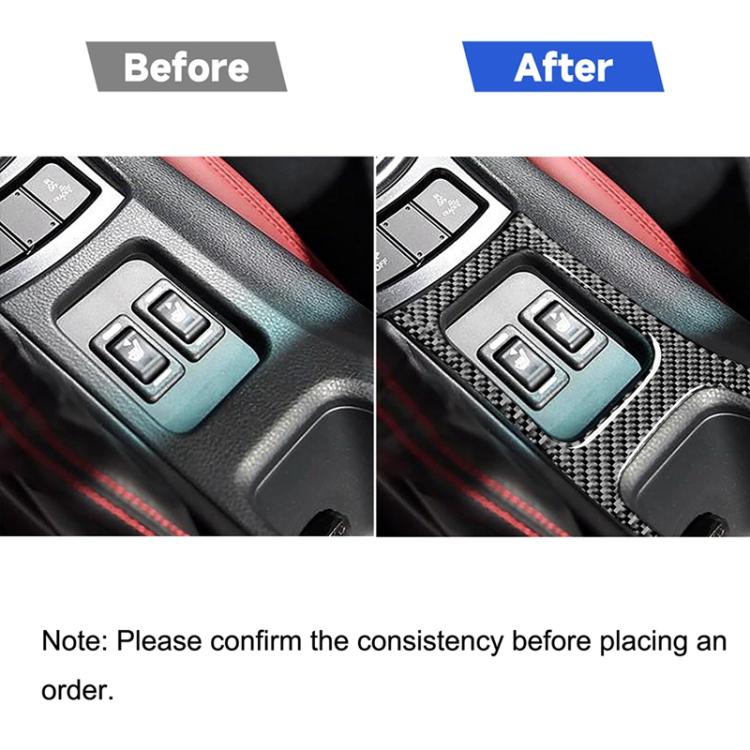 Car Carbon Fiber Central Armrest Panel Decorative Sticker for Subaru BRZ / Toyota 86 2017-2019, Left Drive, Central Armrest Panel, Left Drive