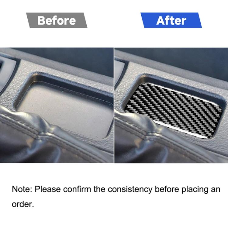 Car Carbon Fiber Storage Box Cover Decorative Sticker for Subaru BRZ / Toyota 86 2017-2019, Left and Right Drive Universal, Storage Box Cover