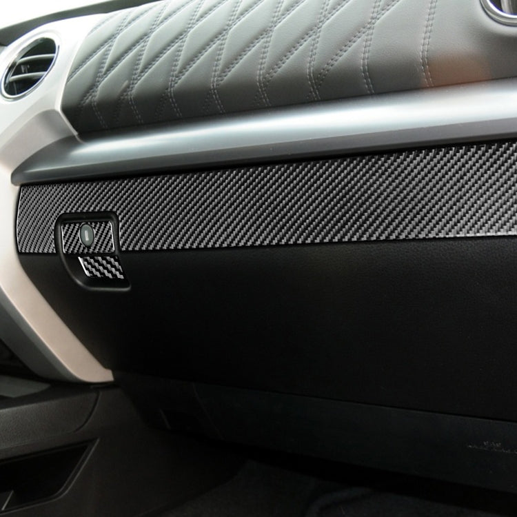 3 PCS / Set Carbon Fiber Car Co-pilot Glove Box Decorative Sticker for Toyota Tundra 2014-2018, Left Driving, Co-pilot Glove Box, Left Driving