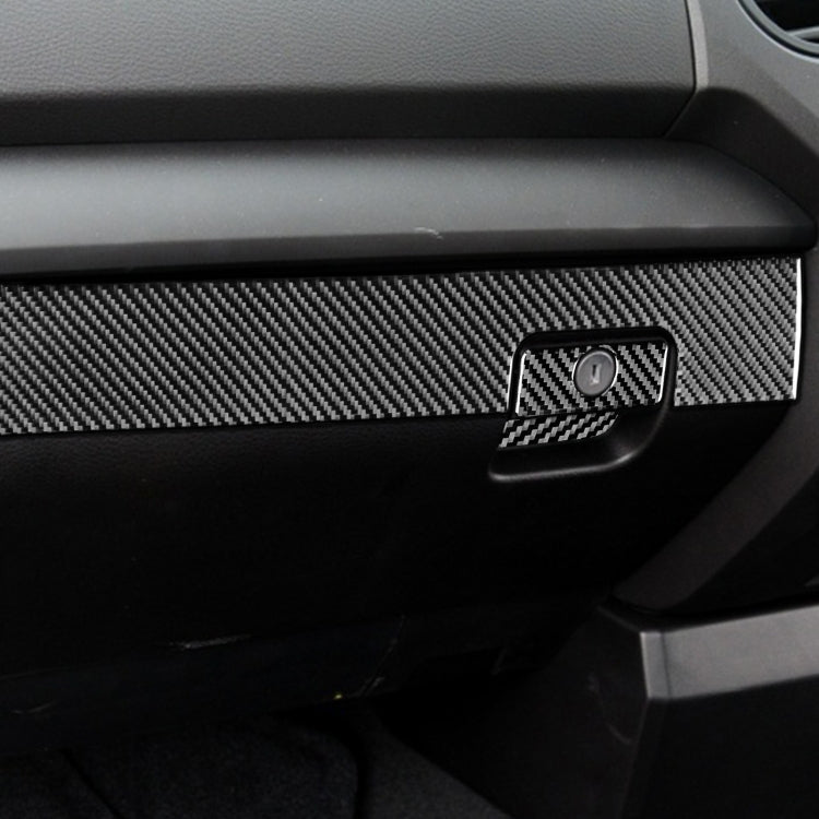 3 PCS / Set Carbon Fiber Car Co-pilot Glove Box Decorative Sticker for Toyota Tundra 2014-2018, Right Driving, Co-pilot Glove Box, Right Driving