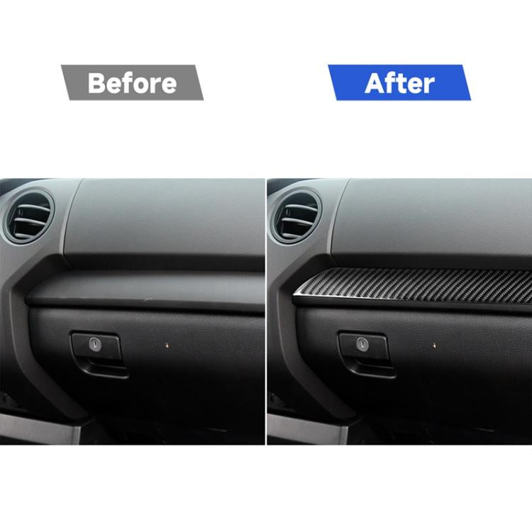 3 PCS / Set Carbon Fiber Car Center Console Decorative Sticker for Toyota Tundra 2014-2018, Left Driving, Center Console , Left Driving