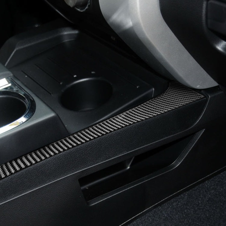 2 PCS / Set Carbon Fiber Car Central Control Gear Decorative Sticker for Toyota Tundra 2014-2018, Left Right Driving, Central Control Gear