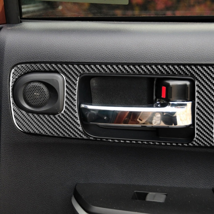 4 PCS / Set Carbon Fiber Car Door Inner Handle Decorative Sticker for Toyota Tundra 2014-2018, Right Driving, Door Inner Handle, Right Driving