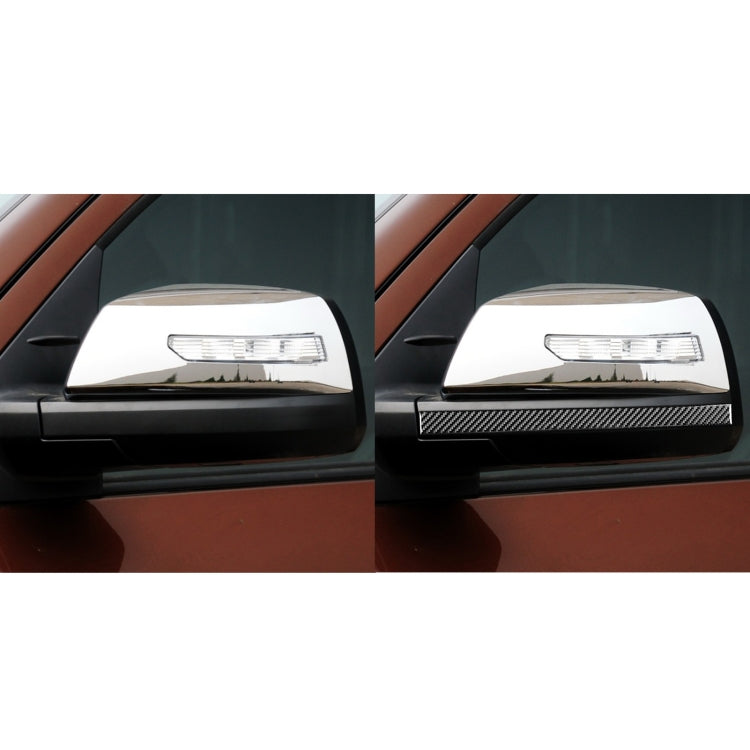 2 PCS / Set Carbon Fiber Car Rearview Mirror Anti-scratch Strip Decorative Sticker for Toyota Tundra 2014-2018, Left Right Driving, Rearview Mirror Anti-scratch Strip