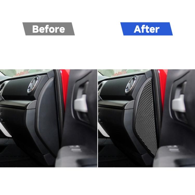 2 PCS / Set Carbon Fiber Car Door Anti-collision Cushion Decorative Sticker for Toyota Tundra 2014-2018, Left Right Driving, Door Anti-collision Cushion