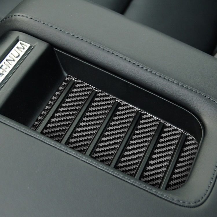 Carbon Fiber Car Armrest Box Slot Pad Decorative Sticker for Toyota Tundra 2014-2018, Left Right Driving Universal, Armrest Box Slot Pad