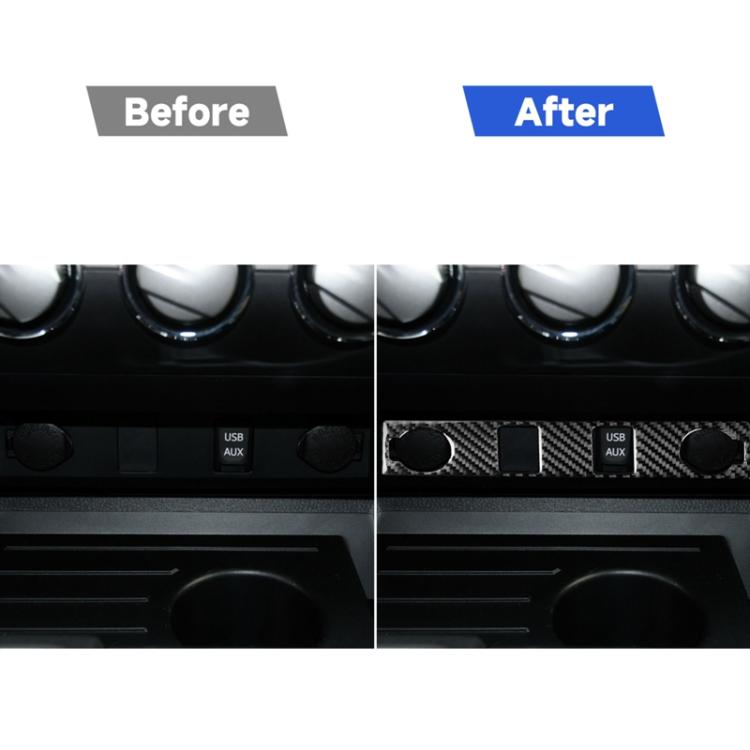 Carbon Fiber Car Cigarette Lighter Switch Decorative Sticker for Toyota Tundra 2014-2018, Left Right Driving Universal, Cigarette Lighter Switch