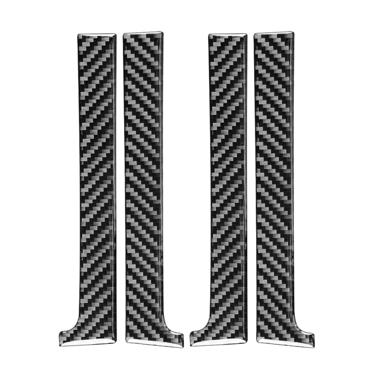 4 PCS/Set Carbon Fiber Car Inner Handle Decorative Sticker for Toyota Tundra 2014-2018, Left Right Driving Universal