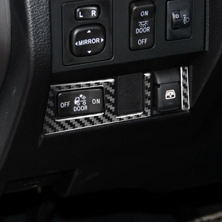 2 PCS / Set Carbon Fiber Car Headlight Switch Ring Decorative Sticker for Toyota Tundra 2014-2018, Left Right Driving Universal, Headlight Switch Ring