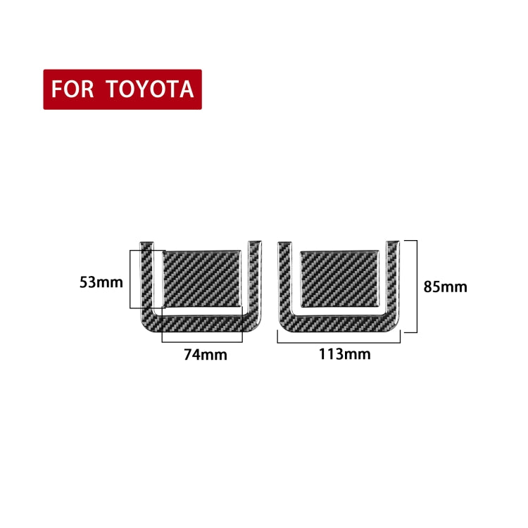 4 PCS / Set Carbon Fiber Car Rear Seat Adjustment Panel Decorative Sticker for Toyota Tundra 2014-2018, Left Right Driving Universal, Rear Seat Adjustment Panel