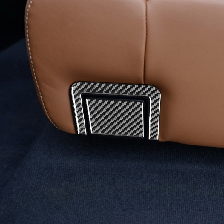 4 PCS / Set Carbon Fiber Car Rear Seat Adjustment Panel Decorative Sticker for Toyota Tundra 2014-2018, Left Right Driving Universal, Rear Seat Adjustment Panel