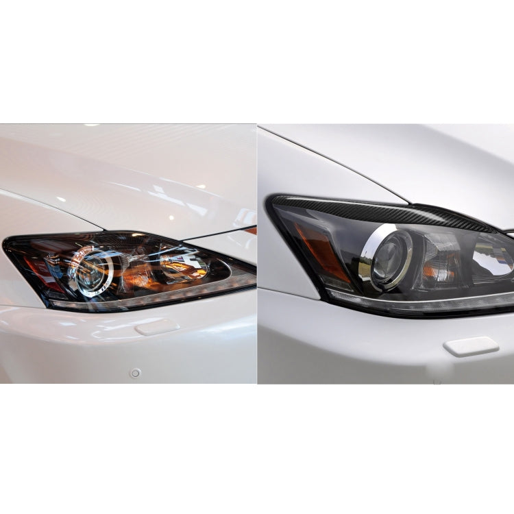 2 PCS / Set Carbon Fiber Car Lamp Eyebrow Decorative Sticker for Lexus IS250/ IS300 2006-2012, Drop Glue Version, For Lexus IS250/ IS300 2006-2012