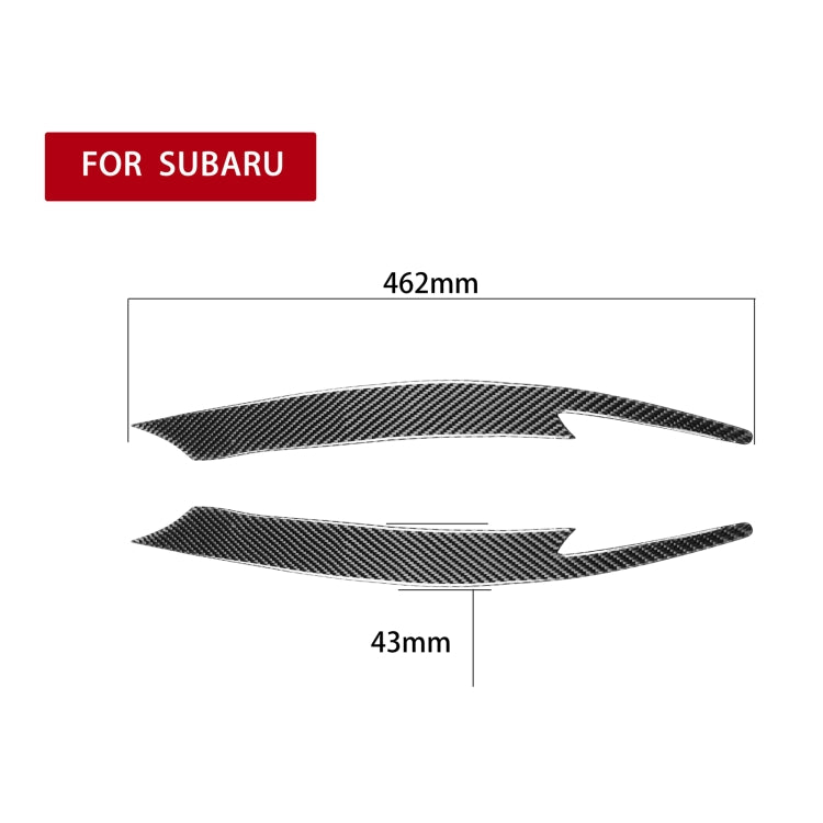 2 PCS / Set Carbon Fiber Car Lamp Eyebrow Decorative Sticker for Subaru Impreza/WRX 10th Generation 2008-2011, Drop Glue Version, For Subaru Impreza