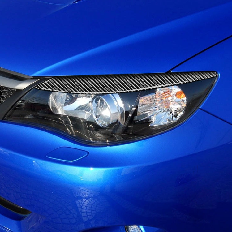 2 PCS / Set Carbon Fiber Car Lamp Eyebrow Decorative Sticker for Subaru Impreza/WRX 10th Generation 2008-2011, Drop Glue Version, For Subaru Impreza