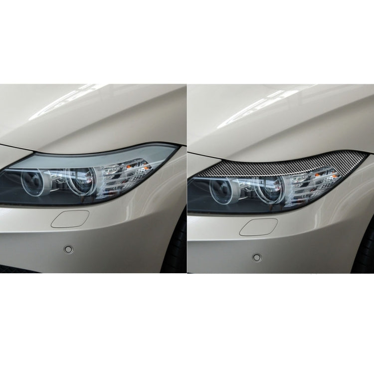 2 PCS / Set Carbon Fiber Car Lamp Eyebrow Decorative Sticker for BMW Z4 / E89 2009-2015, Drop Glue Version, For BMW Z4 / E89 2009-2015