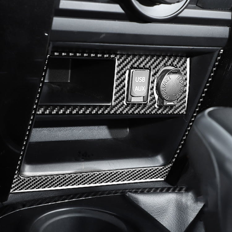 2 PCS / Set Carbon Fiber Car Cigarette Lighter Panel Decorative Sticker for Toyota 4Runner 2010-2020, Cigarette Lighter Panel