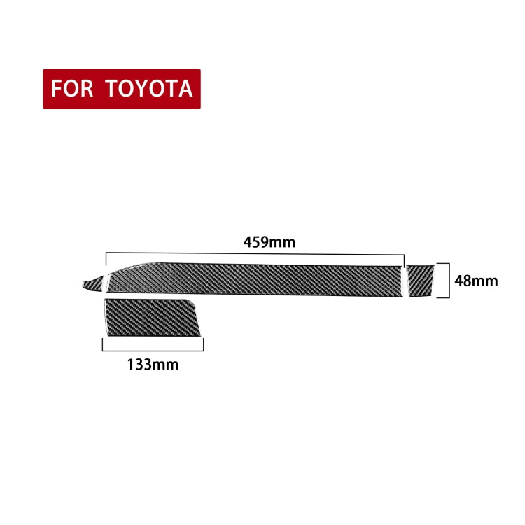 4 PCS / Set Carbon Fiber Car Center Console Decorative Sticker for Toyota 4Runner 2010-2020, Suitable for Left Driving, Center Console
