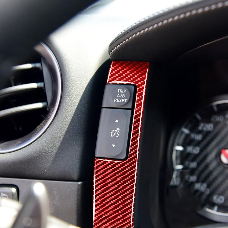 2 PCS / Set Carbon Fiber Car Speedometer Decorative Sticker for Nissan GTR R35 2008-2016, Left and Right Driving Universal, Speedometer