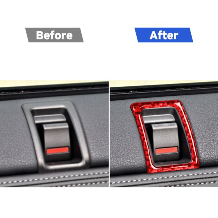 2 PCS / Set Carbon Fiber Car Left Right Door Lock Decorative Sticker for Nissan GTR R35 2008-2020, Left and Right Driving Universal, Left Right Door Lock