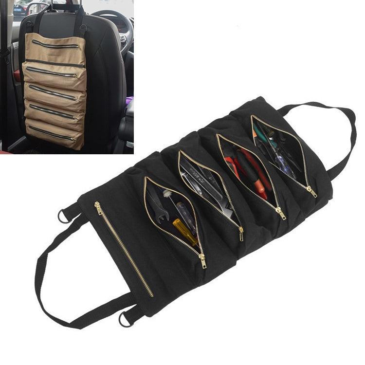 Car Auto Multi-function Canvas Storage Bag Portable Tool Bag Hanging Pocket Bag, Multi-function Army Green, Multi-function Black, Multi-function Khaki