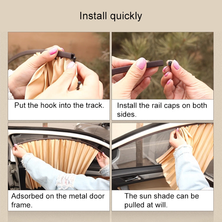 2 PCS Car Auto Sunshade Curtains Windshield Cover for the Front Seat, Front Seat, Silver, Front Seat, Black, Front Seat, Gold